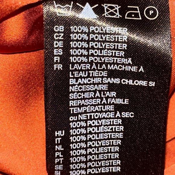 H&M Frill Burnt Orange Above Knee Dress Size 2 - Picture 10 of 12